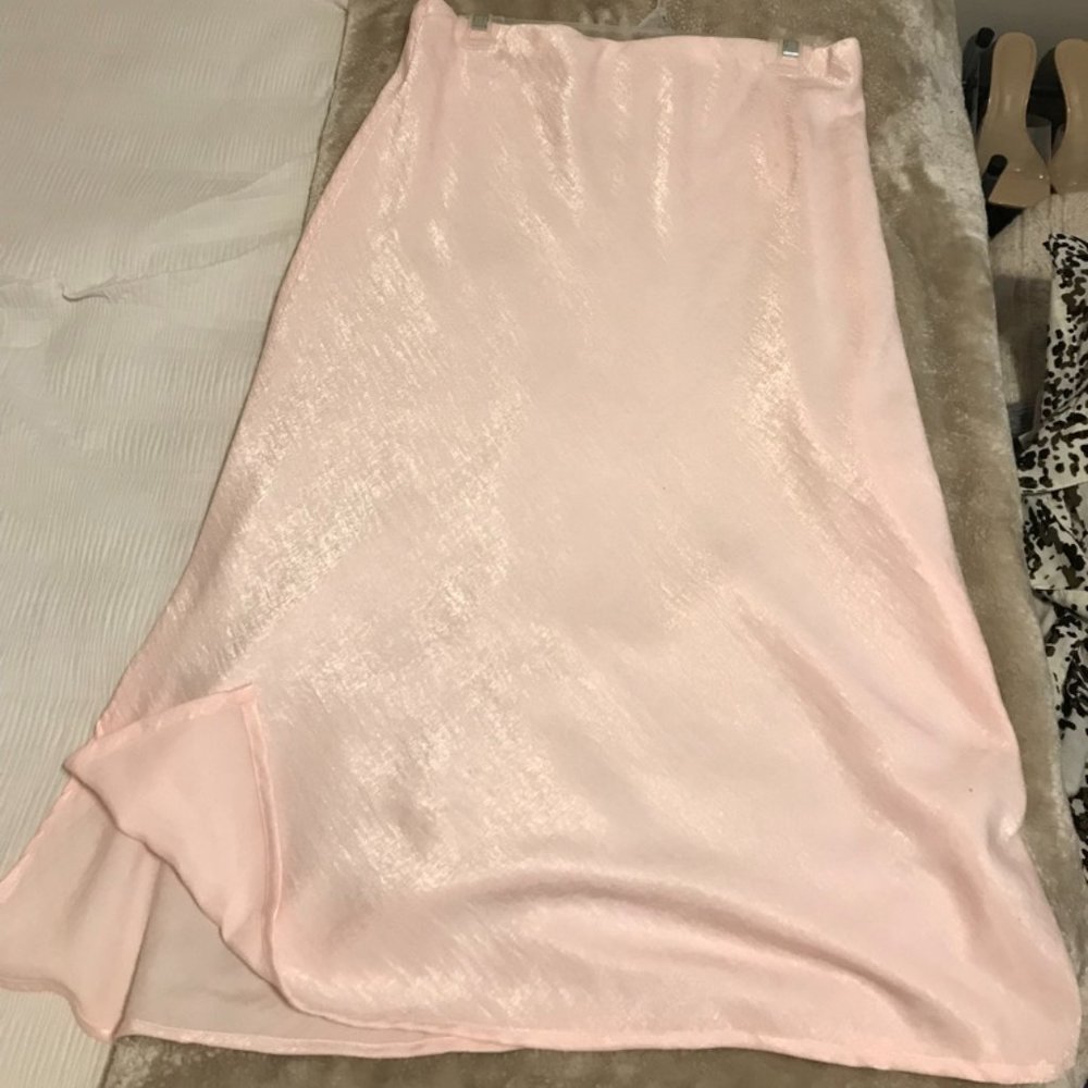 Satin Midi Slip Skirt